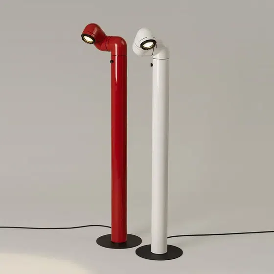 Water Pipe LED Floor Lamp in ABS, detail view