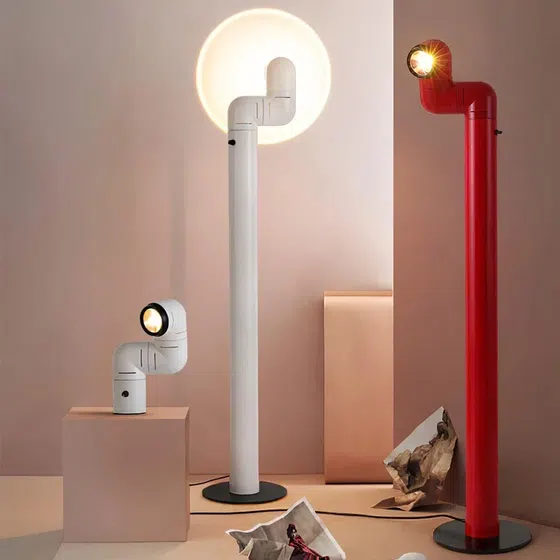 Water Pipe LED Floor Lamp in ABS, installed view