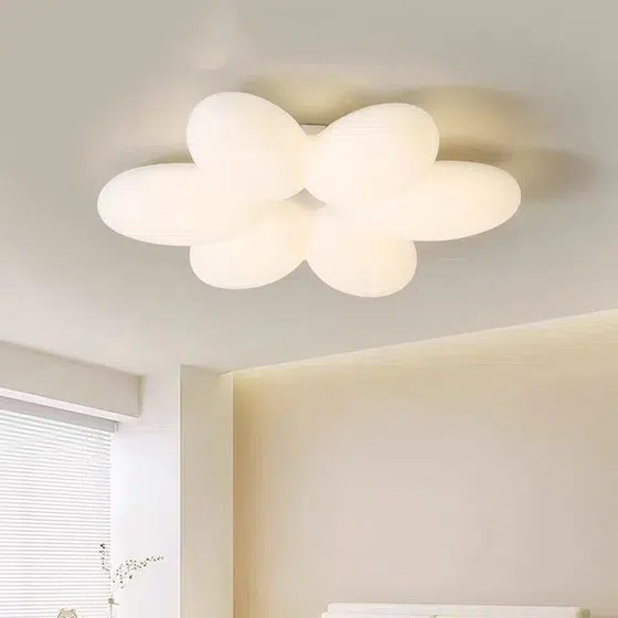 White Flower Iron PE Pendant Light in Iron and PE, product photograph