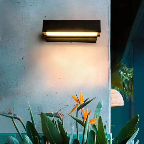 Wooden Rotatable Reading Wall Light in Aluminum and Wood, installed view
