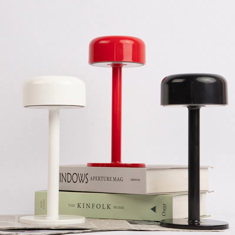 3W Red Black White Table Lamp in PC and ABS, product photograph