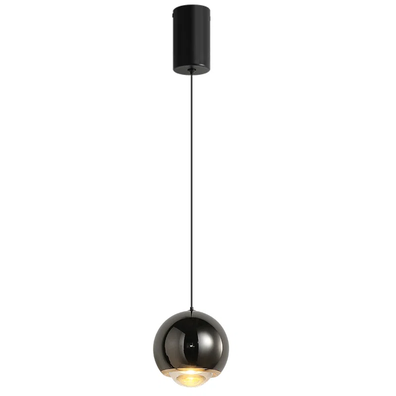 7W Adjustable Acrylic Pendant Lamp in Aluminum and Acrylic, product photograph