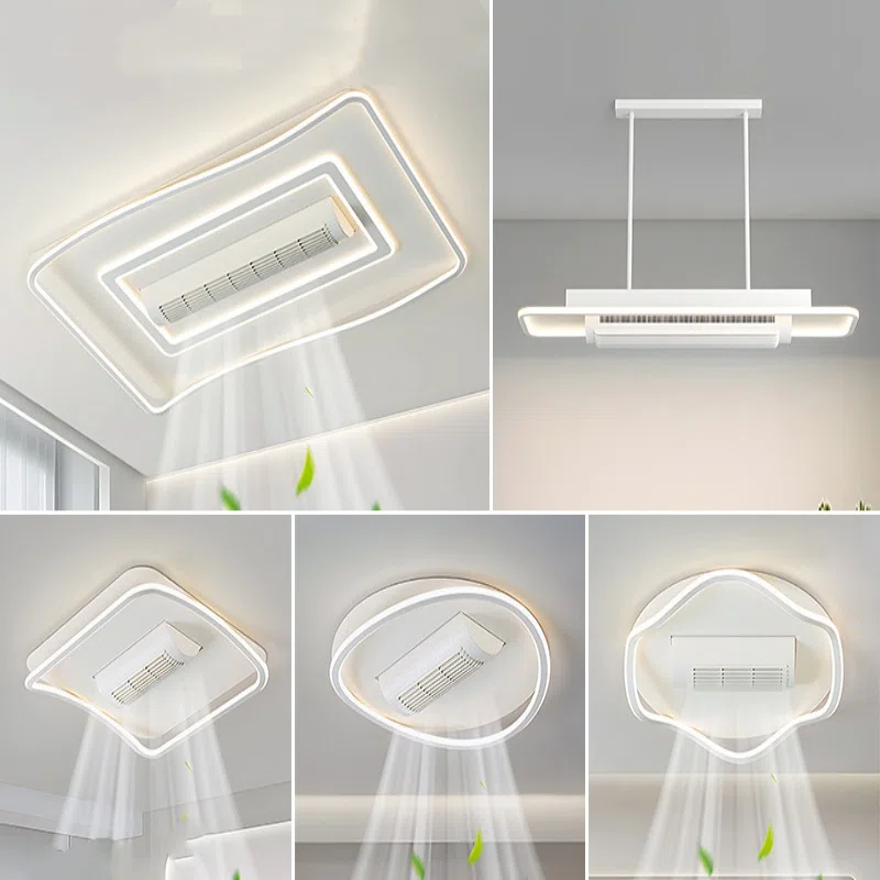 Acrylic Bladeless Ceiling Fan Light in Metal and PC and Acrylic, product photograph
