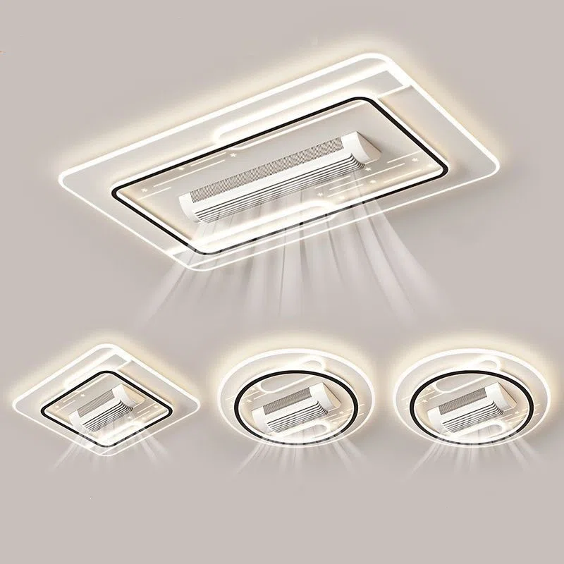 Acrylic LED Dimming Ceiling Fan Lamp in Metal and PC and Acrylic, product photograph