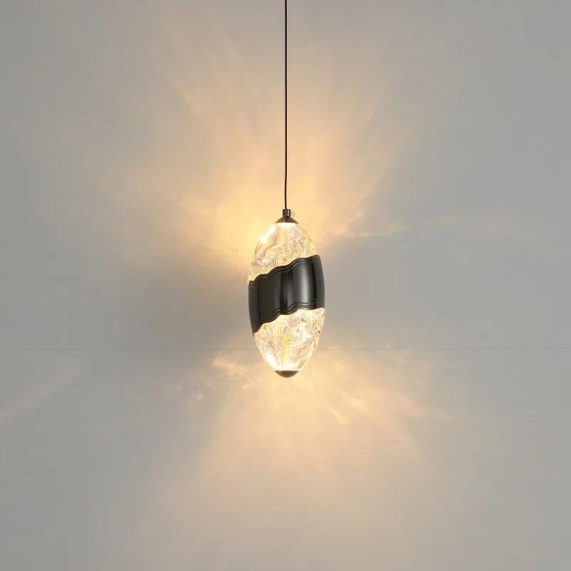 H17CM Aluminum Acrylic Pendant Light in Aluminum and Acrylic, product photograph