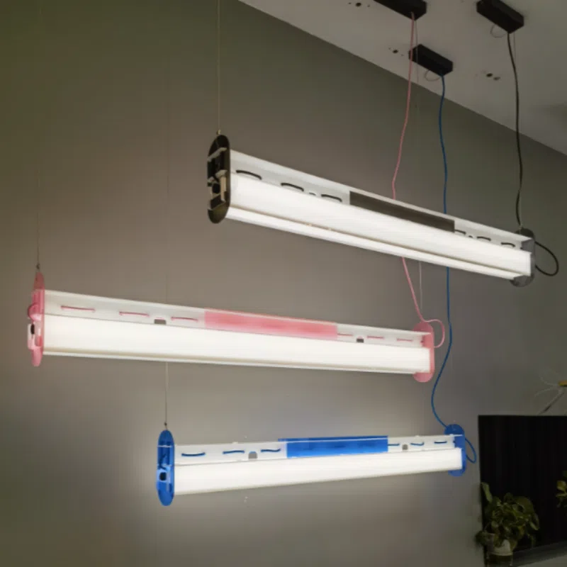 H19cm Black Blue Pink Acrylic LED Pendant Light in Acrylic, product photograph