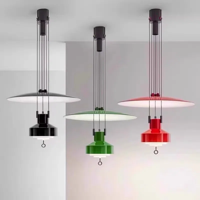 H80-200CM Black Green Red Hardware Pendant Lamp in Hardware, product photograph