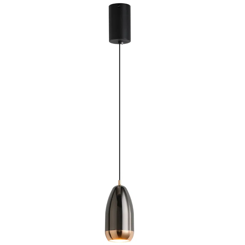 D6CM White Black Blue Red Gray Acrylic Pendant Light in Aluminum and Acrylic, product photograph