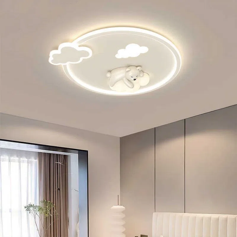 Cloud Children’s Room Acrylic LED Ceiling Light in Iron and Resin and Plastic and Acrylic, product photograph