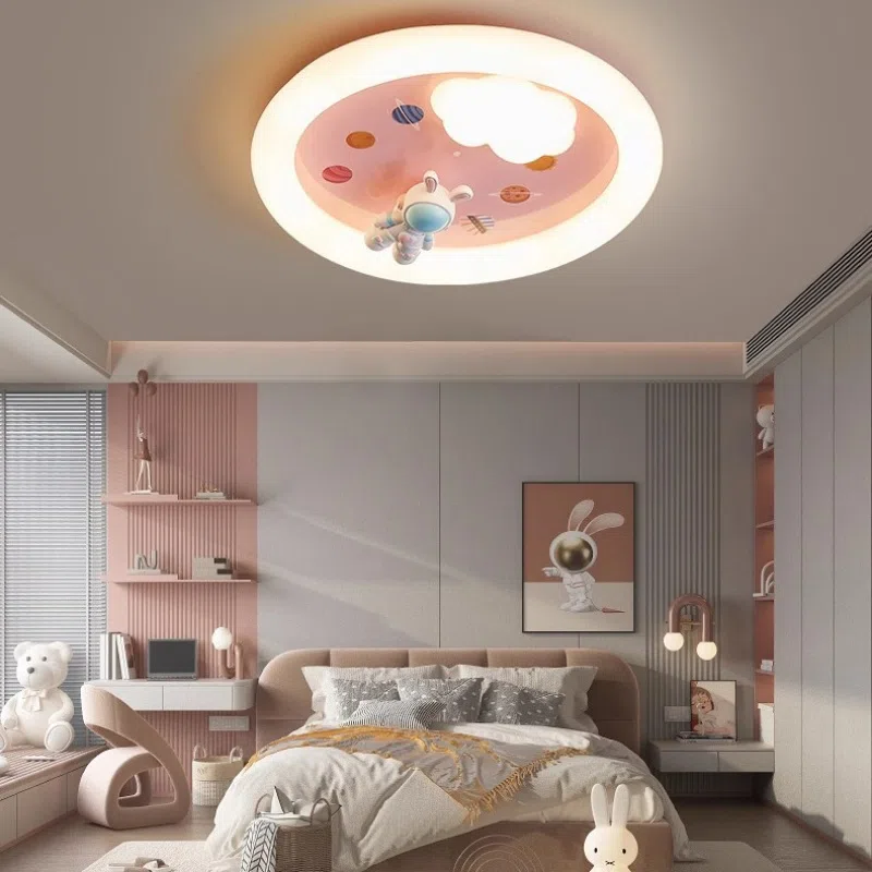 Cloud Princess Pink LED Ceiling Lamp in Iron and Resin and Plastic and Acrylic and Glass, product photograph