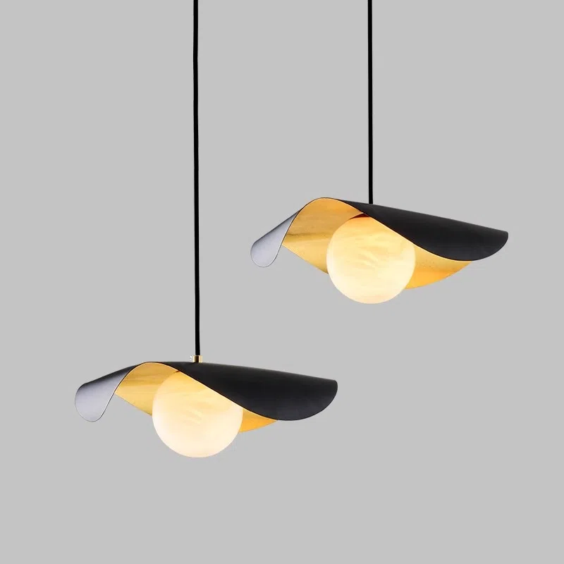 D40/60CM Copper Iron LED Pendant Light in Iron/Copper and Imitation Marble/Marble, product photograph
