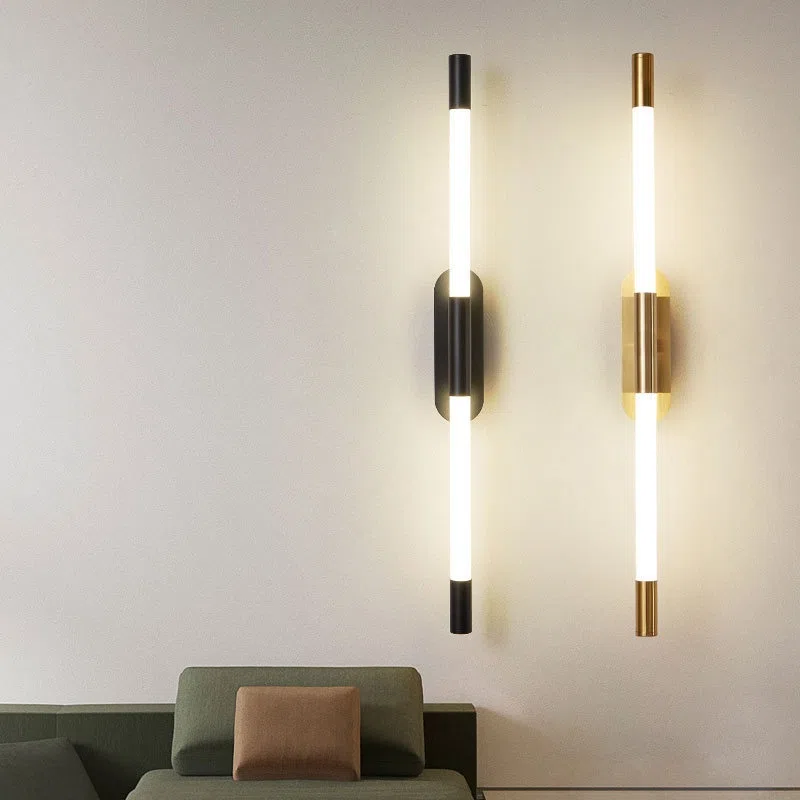 Copper LED Background Wall Light in Iron and Copper, product photograph