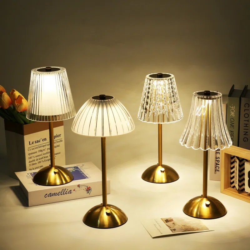 Copper USB LED Table Light in Metal and PS, product photograph