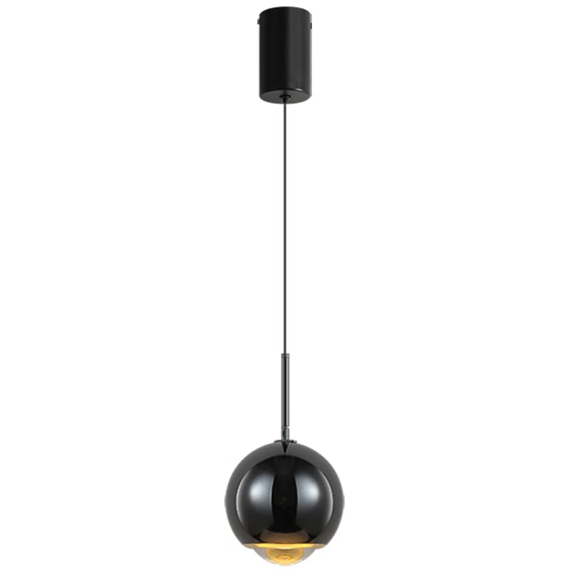 D10/12CM Lifting Aluminum Pendant Lamp in Aluminum and Lens, product photograph