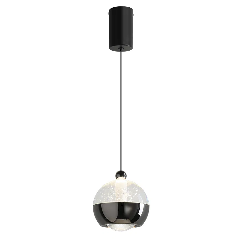 D10CM Aluminum Acrylic Pendant Lamp in Aluminum and Acrylic, product photograph