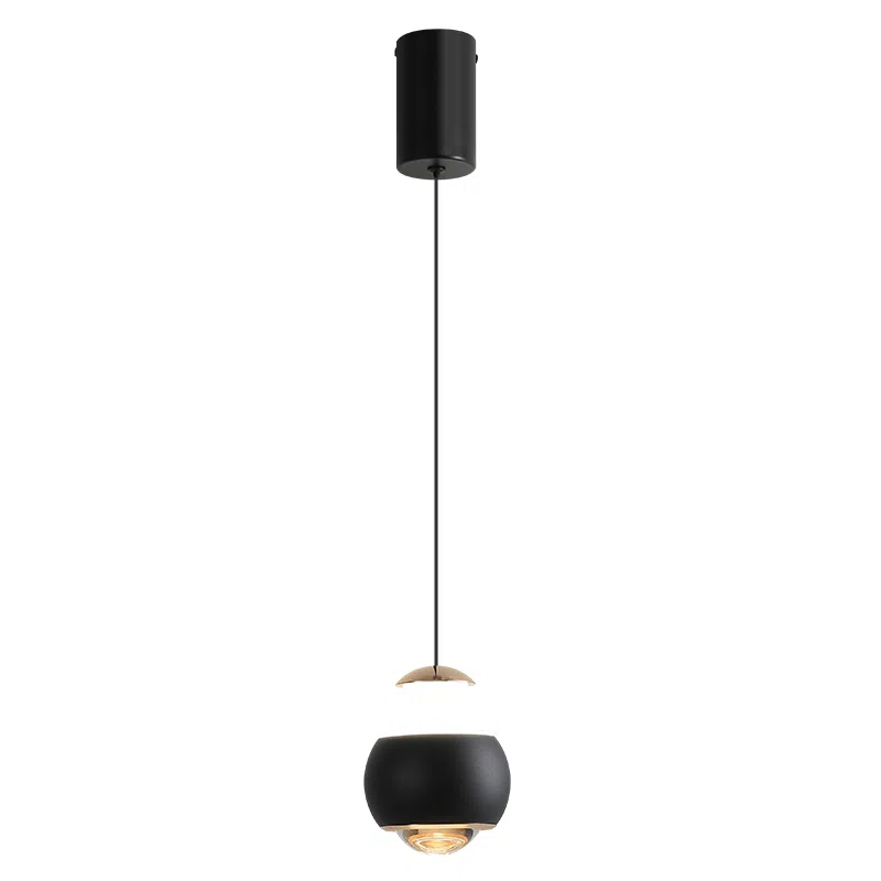 D10CM Ball Small Pendant Light in Aluminum and Acrylic, product photograph