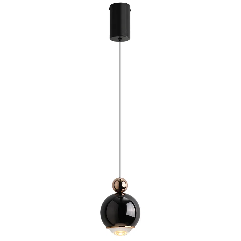 D10CM Iron Acrylic Pendant Lamp in Iron and Acrylic, product photograph