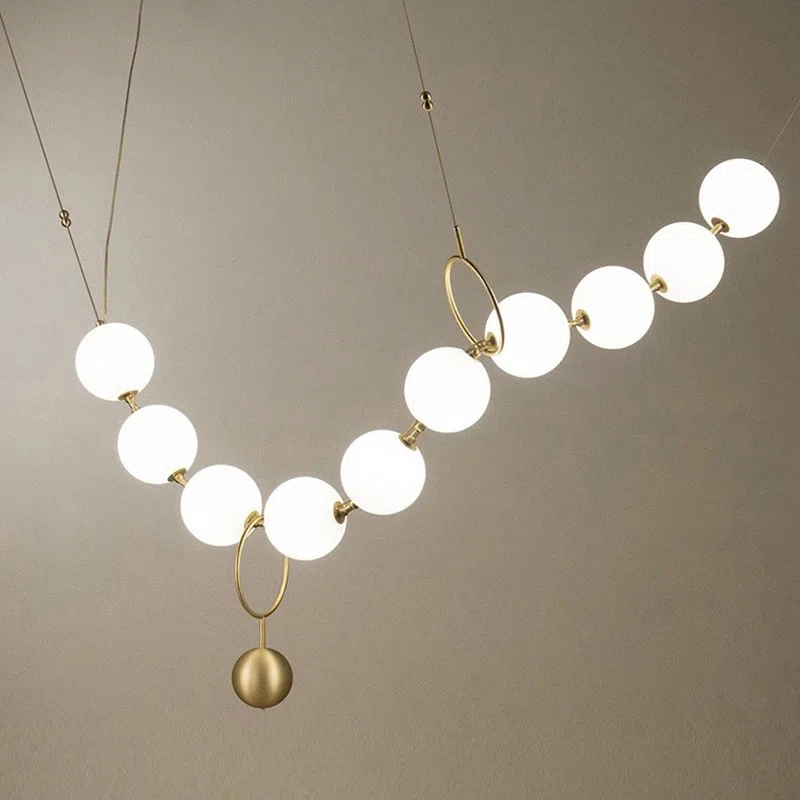 D130/220CM Aluminum PE Pendant Light in Aluminum and PE, product photograph