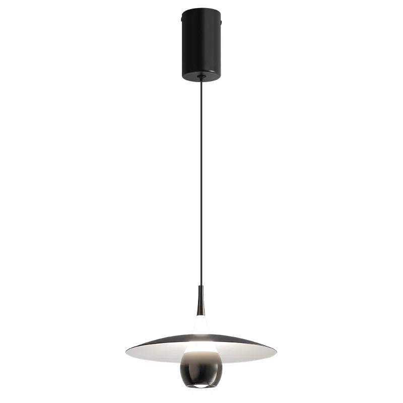 D20CM Telescopic Flying Saucer Pendant Light in Aluminum and Acrylic and Iron, product photograph