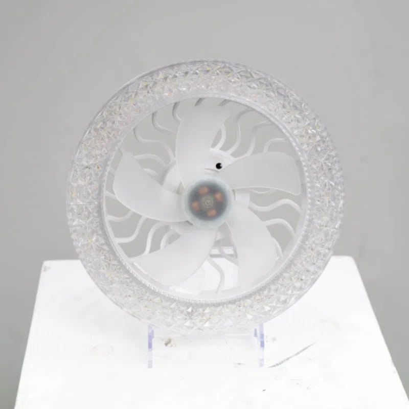 D23cm Acrylic Ceiling Fan Lamp in Metal and PC and Acrylic, product photograph