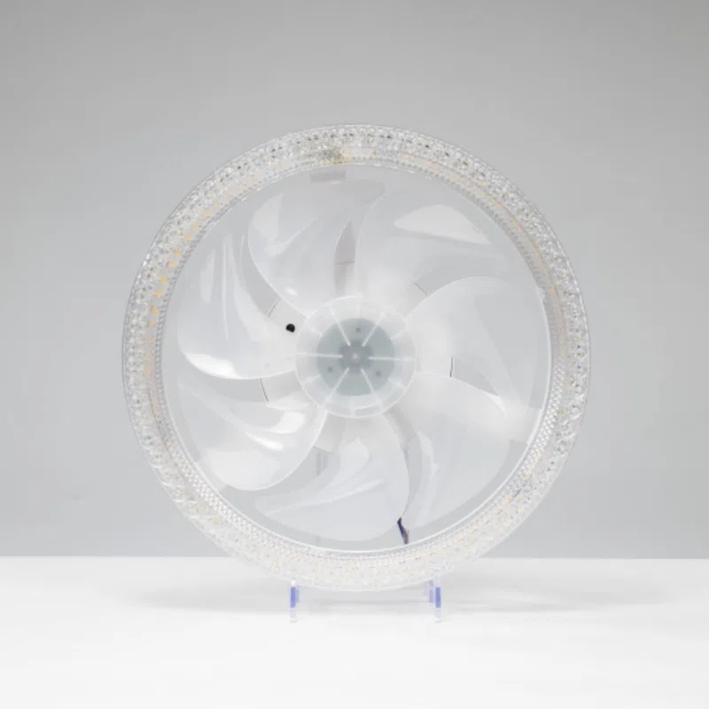 D31cm Metal PC Ceiling Fan Light in Metal and PC and Acrylic, product photograph