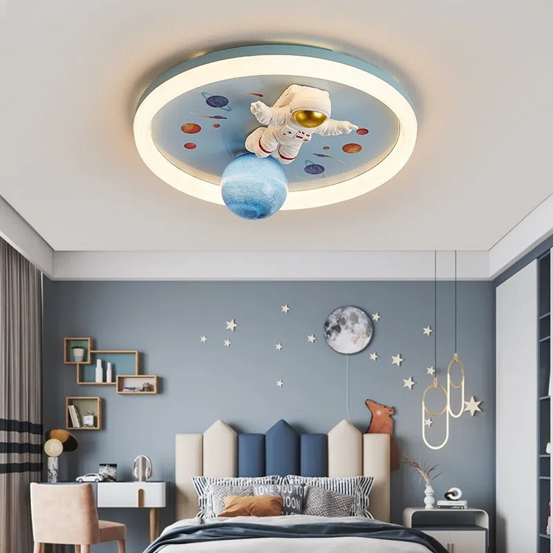 D50CM Astronaut Dimmable LED Ceiling Light in Iron and Glass and Resin and Plastic, product photograph