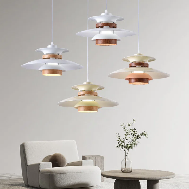 E27/E26 Adjustable Aluminum Pendant Lamp in Aluminum, product photograph