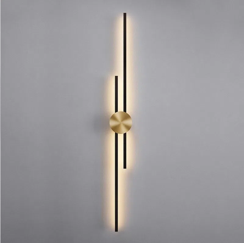 Full Copper Linear Wall Lamp in Copper, product photograph