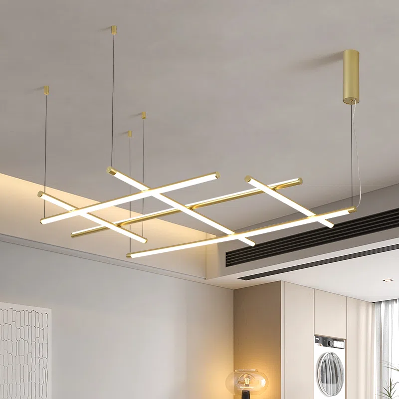 H12CM Aluminum Line Pendant Lamp in Aluminum, product photograph