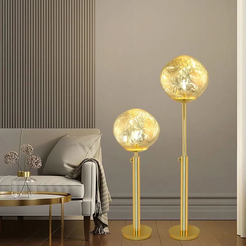H145cm Metal PVC Lava LED Floor Lamp in Metal and PVC, product photograph