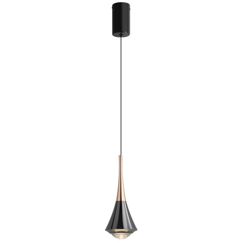 H23CM Diamond Aluminum Pendant Light in Aluminum and Lens, product photograph