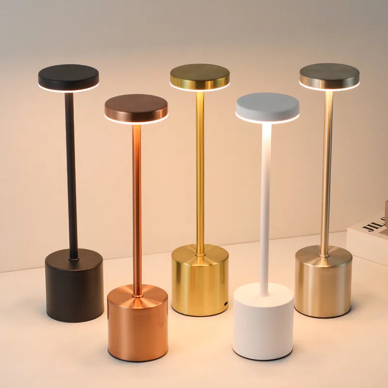 H34cm Iron Acrylic Colourful LED Table Lamp in Iron and Acrylic, product photograph