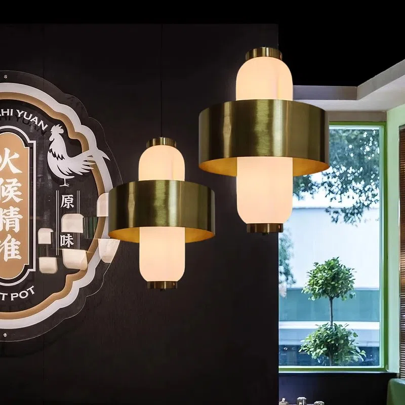 H40CM Black Iron Glass Pendant Lamp in Iron and Glass, product photograph