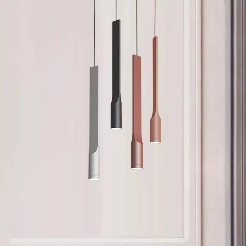 H50CM Long Linear Pendant Lamp in Aluminum Alloy, product photograph