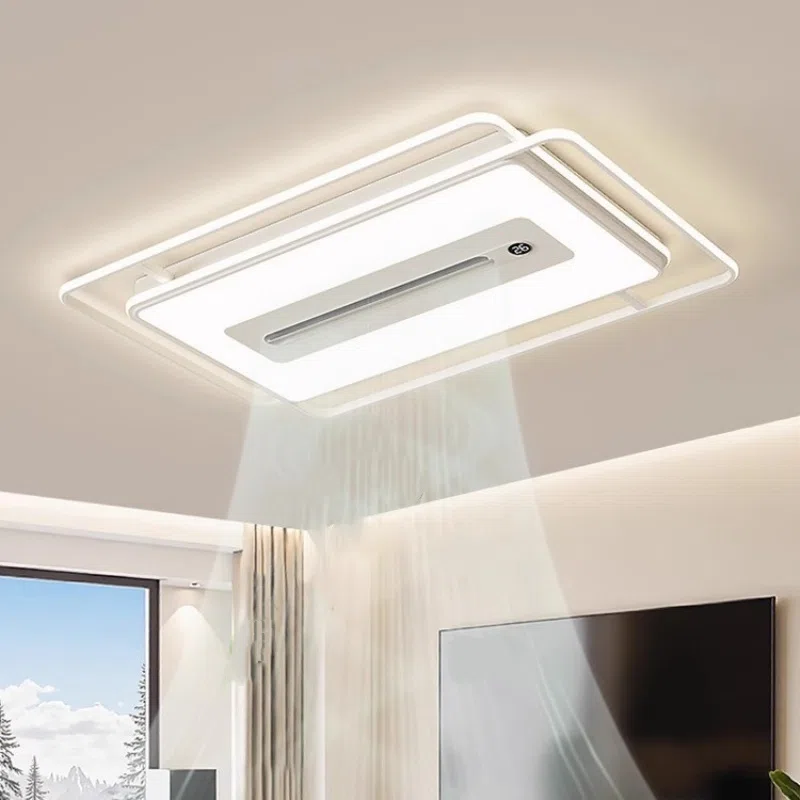 L110cm Iron Acrylic LED Ceiling Fan Lamp in Metal and PC and Acrylic, product photograph