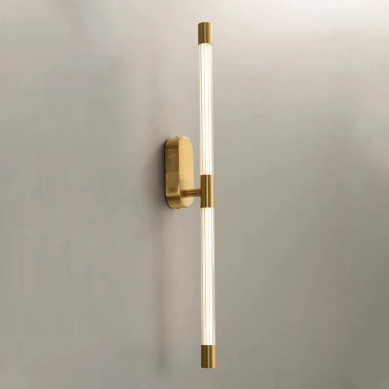 Iron Acrylic Linear Long Wall Light in Iron and Acrylic, product photograph
