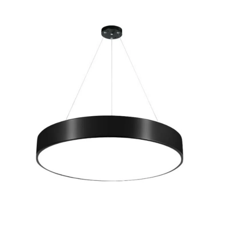 Iron Aluminum PVC Black Pendant Lamp in Aluminum and PVC and Iron, product photograph