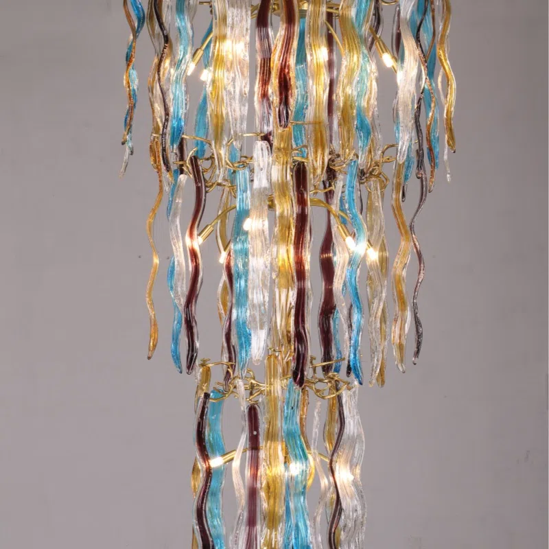 H150CM Large Chandelier Glass Branch in Copper and Glass, product photograph