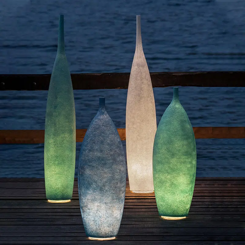 H92-142cm LED Colourful Vase Floor Light in Rotomolding Fiber, product photograph