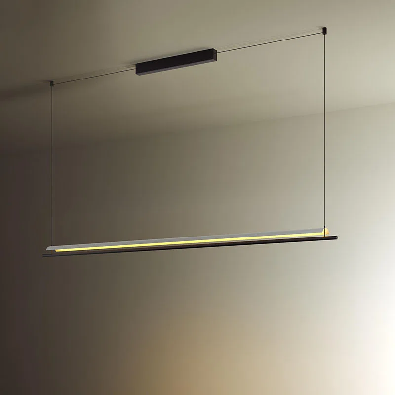 Linear Iron LED Pendant Lamp in Iron, product photograph