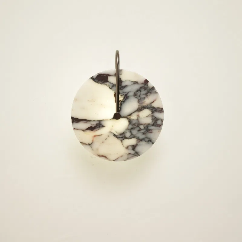D25CM Marble Decorative Round Wall Lamp in Hardware and Bulgari Stone, product photograph