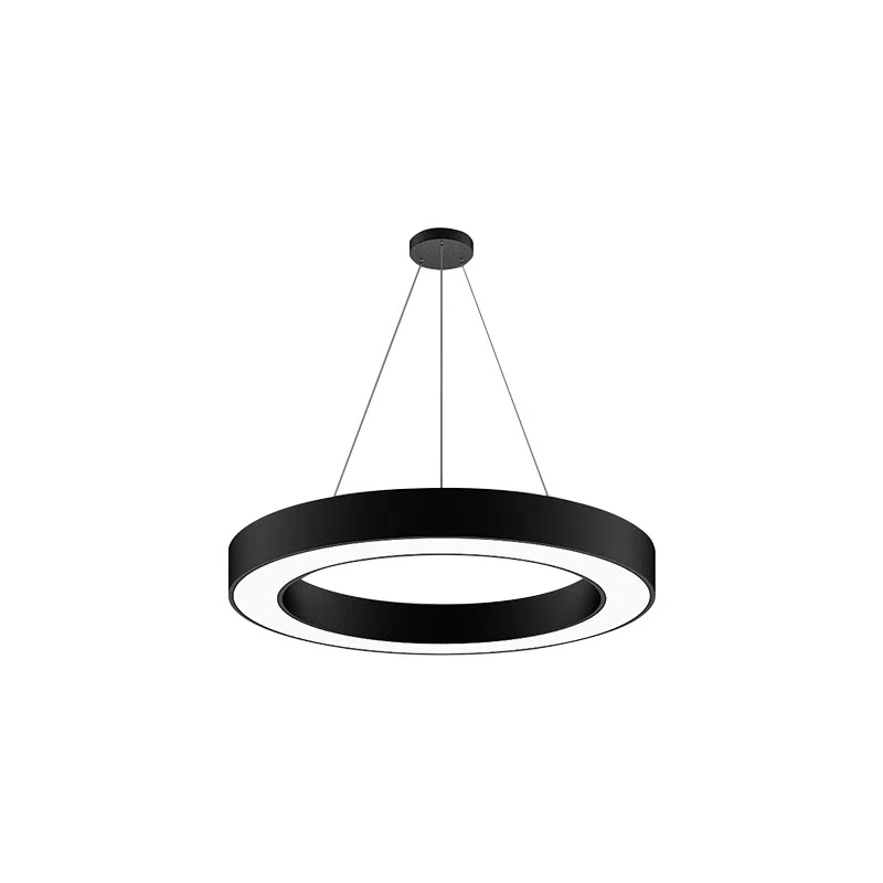 New Black Aluminum Pendant Lamp in Aluminum and PC, product photograph