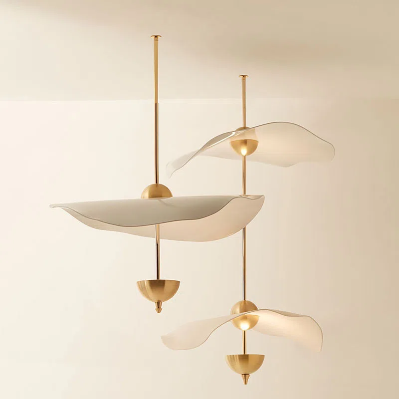 Nordic Double Layer Pendant Lamp in Iron and Acrylic, product photograph