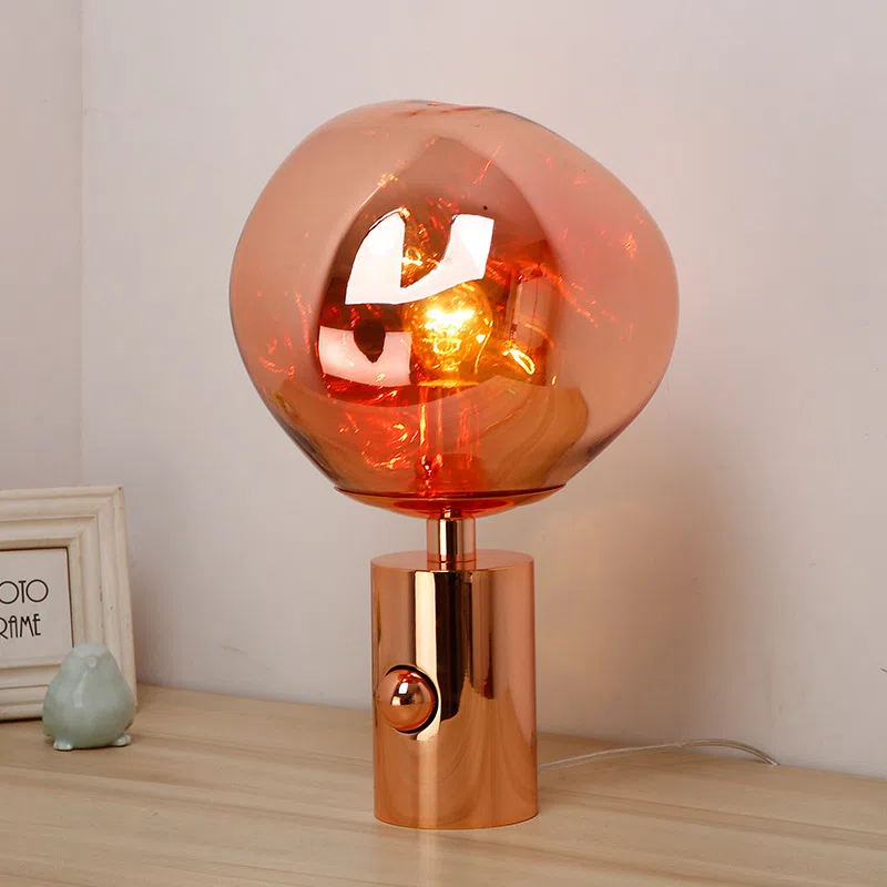 PVC Metal Lava LED Table Light in PVC and Metal, product photograph