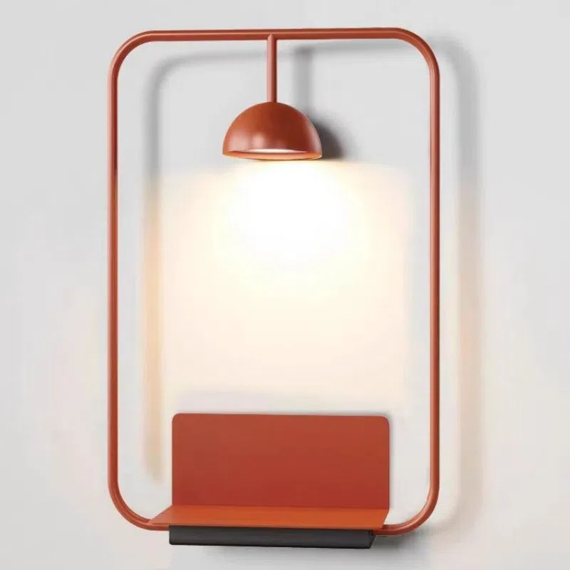 Red Black Iron Wall Light in Iron, product photograph