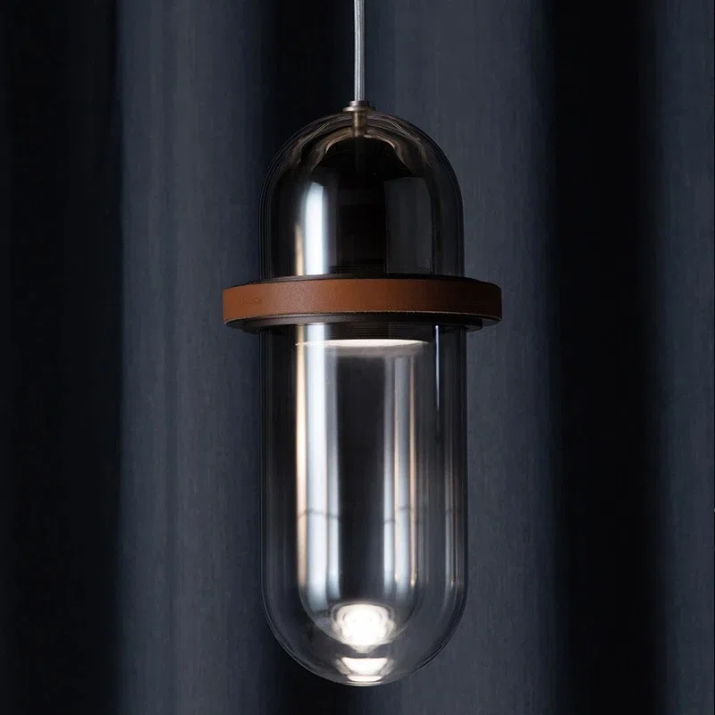 H38CM Smoke Gray Glass Pendant Light in Glass, product photograph