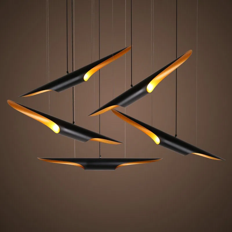 D6/8cm Diagonal Straight Tube Aluminum Pendant Light in Aluminum, product photograph