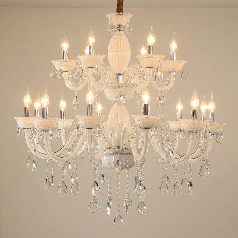 Transparent Black Crystal Chandelier in Iron and Crystal and Glass, product photograph