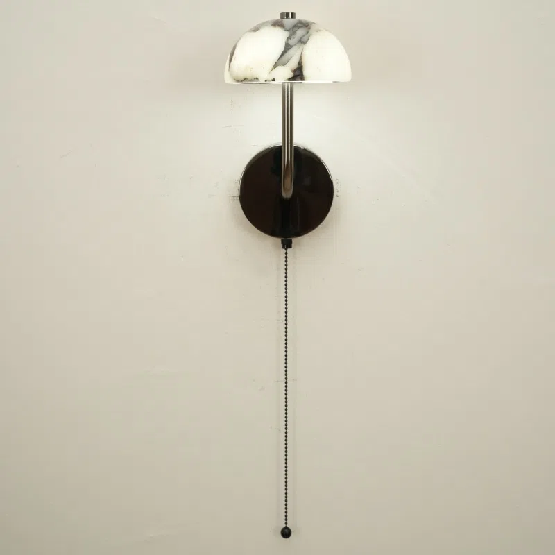 Umbrella LED Decorative Wall Lamp in Hardware and Bulgari Stone, product photograph
