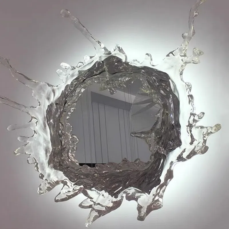 D48/68/90cm Irregular Art Water drop Resin Glass Wall Light in Resin and Stainless Steel and Glass, product photograph